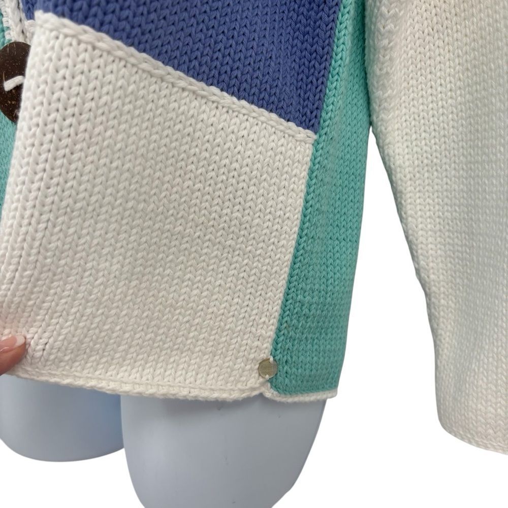 Pure Colorblock Patchwork Handknitted Cardigan Sw… - image 8